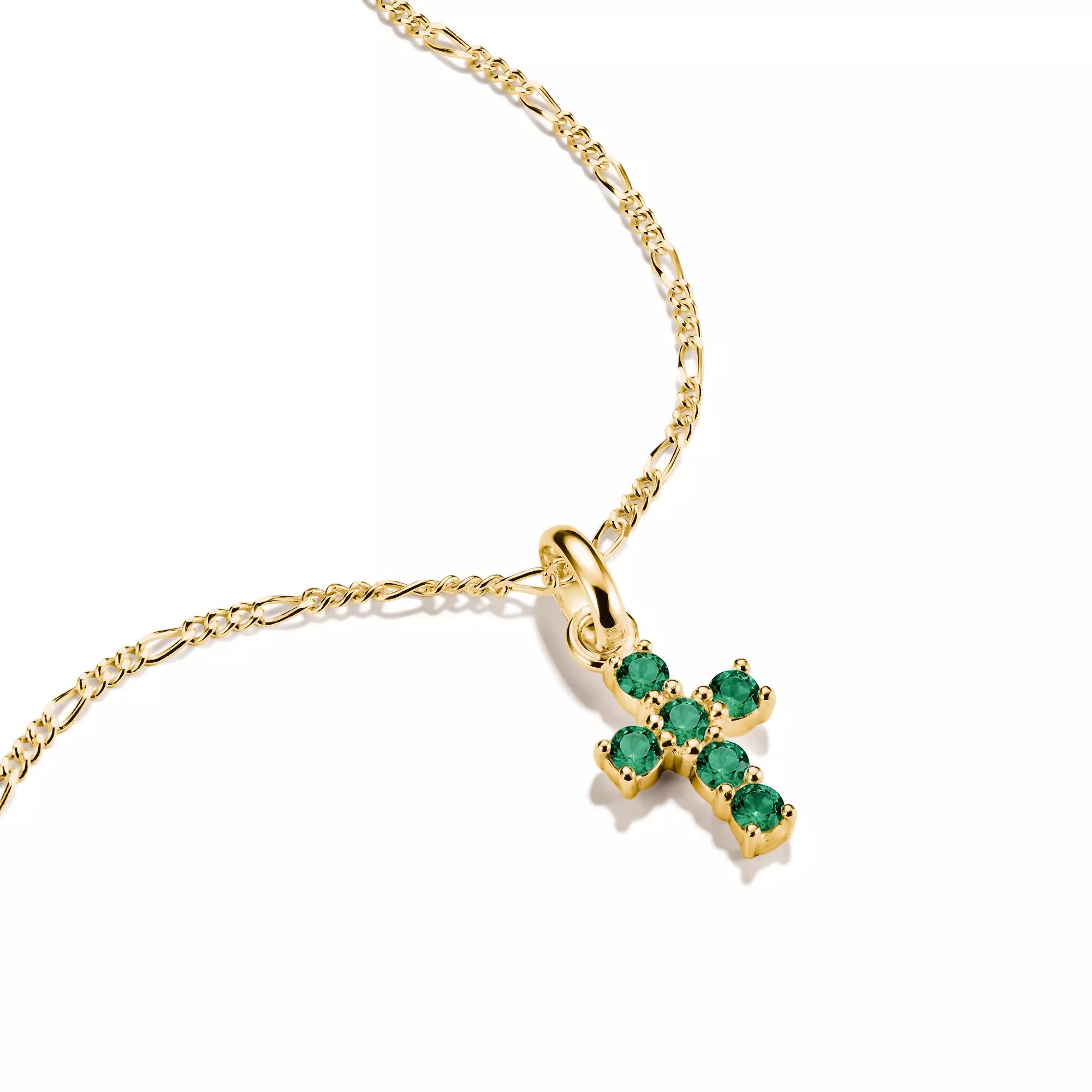 Thomas Sabo Connect - Charm Kreuz - 18k Gelbgold Vergoldung - Nanokristall - Charm mit Öse – Ansicht 2