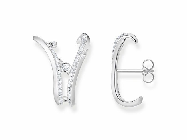 Thomas Sabo Ohrklemme H2229-051-14 aus Sterling Silber mit Zirkonia, elegant gestaltet und hochwertig verarbeitet, ideal für stilvolle Anlässe.