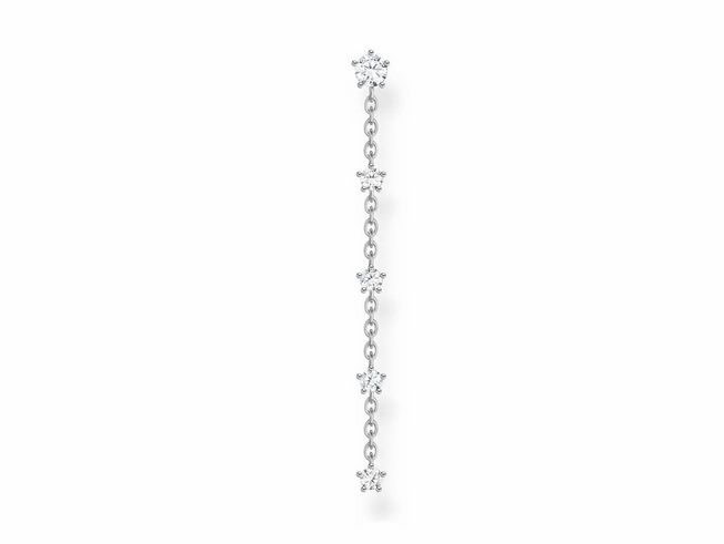 Thomas Sabo Ohrstecker aus Sterling Silber mit Zirkonia in Sternenform, in elegantem Design, idealer Ohrschmuck für besondere Anlässe oder den Alltag.