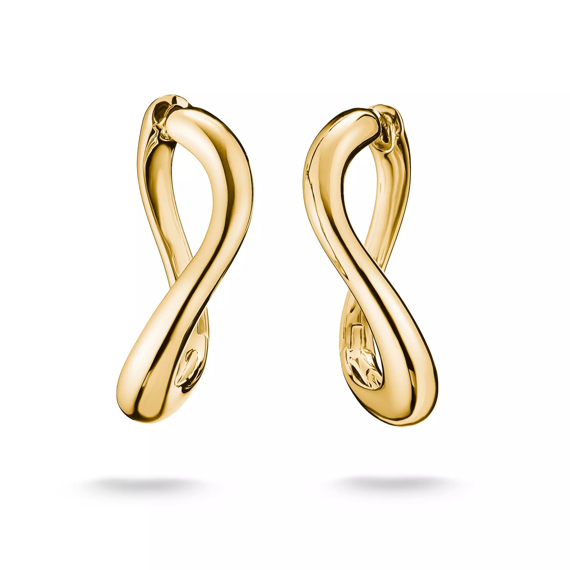 Thomas Sabo Creolen in Wellenform – vergoldet – 24 mm hoch – Ansicht 2