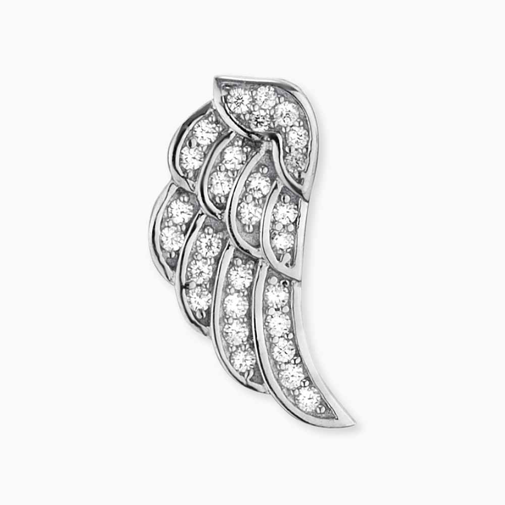 Engelsrufer LILWING Ohrstecker Flügel mit Zirkonia - Silber rhodiniert – Ansicht 3