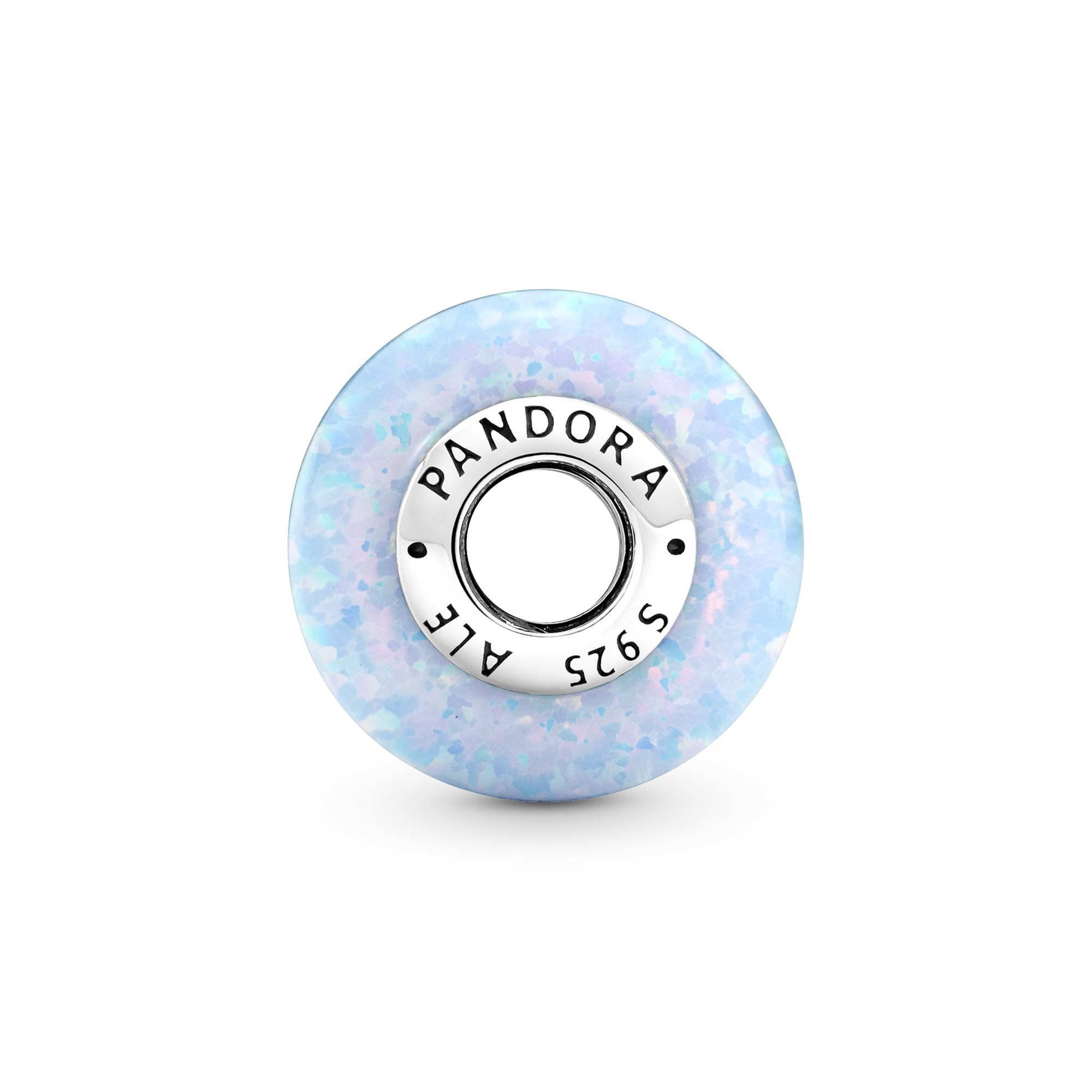 Pandora Schillernd Ozeanblaues Charm - Sterling Silber synth. Opal Blau Ansicht 3 – Ansicht 3