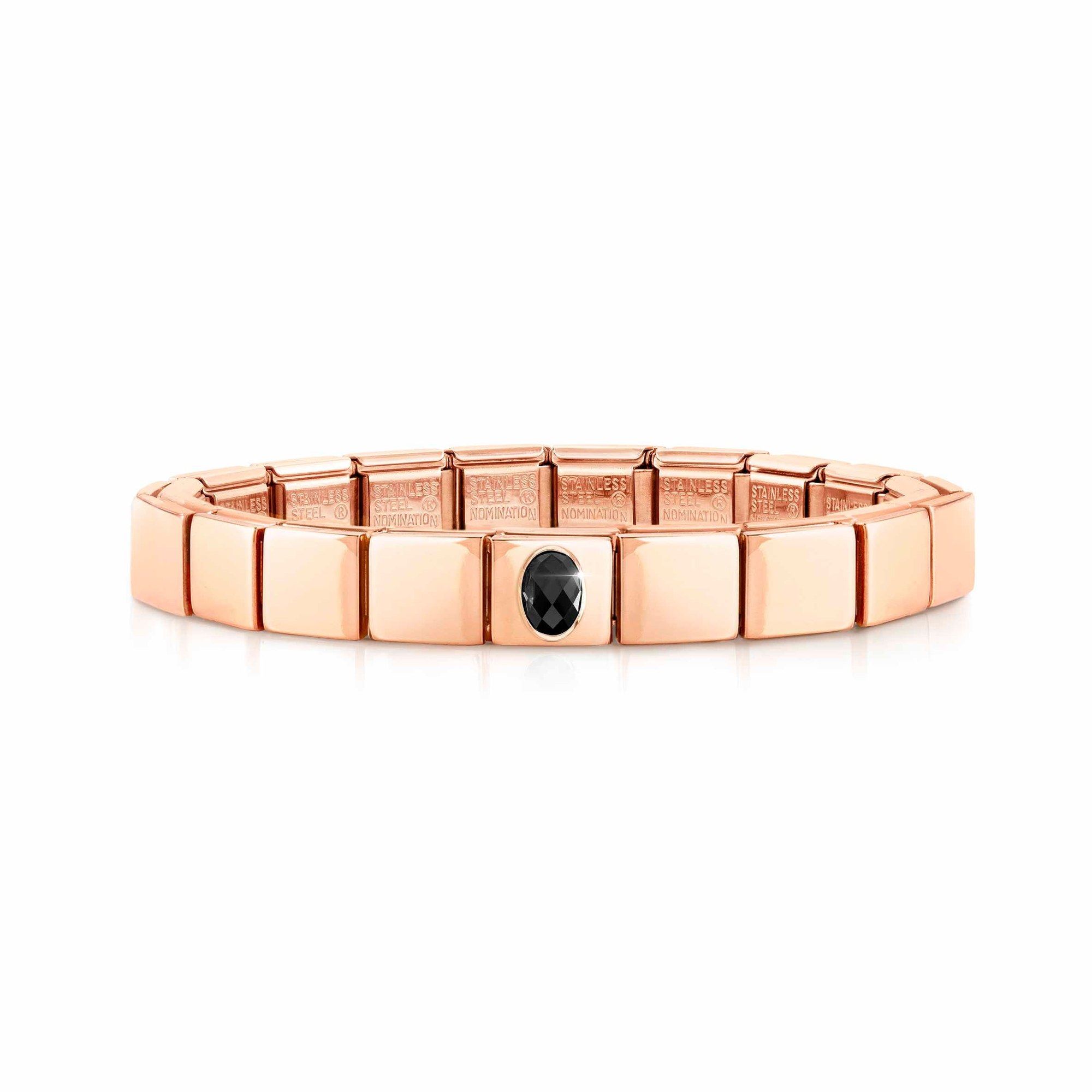 Nomination Classic GLAM Armband Edelstahl Roségold - Zirkonia SCHWARZ