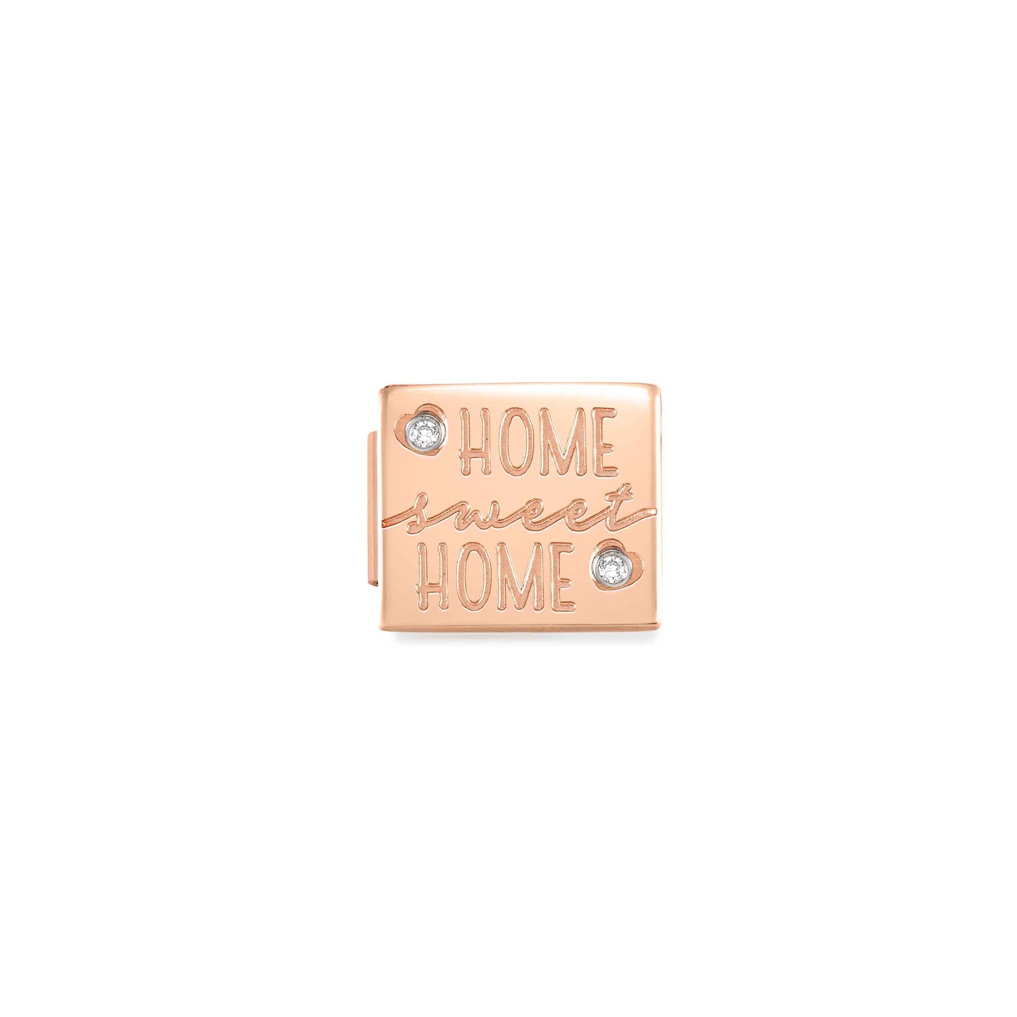 Nomination Composable Glam Charm Home sweet home rosé - Edelstahl, PVD rosé, Zirkonia