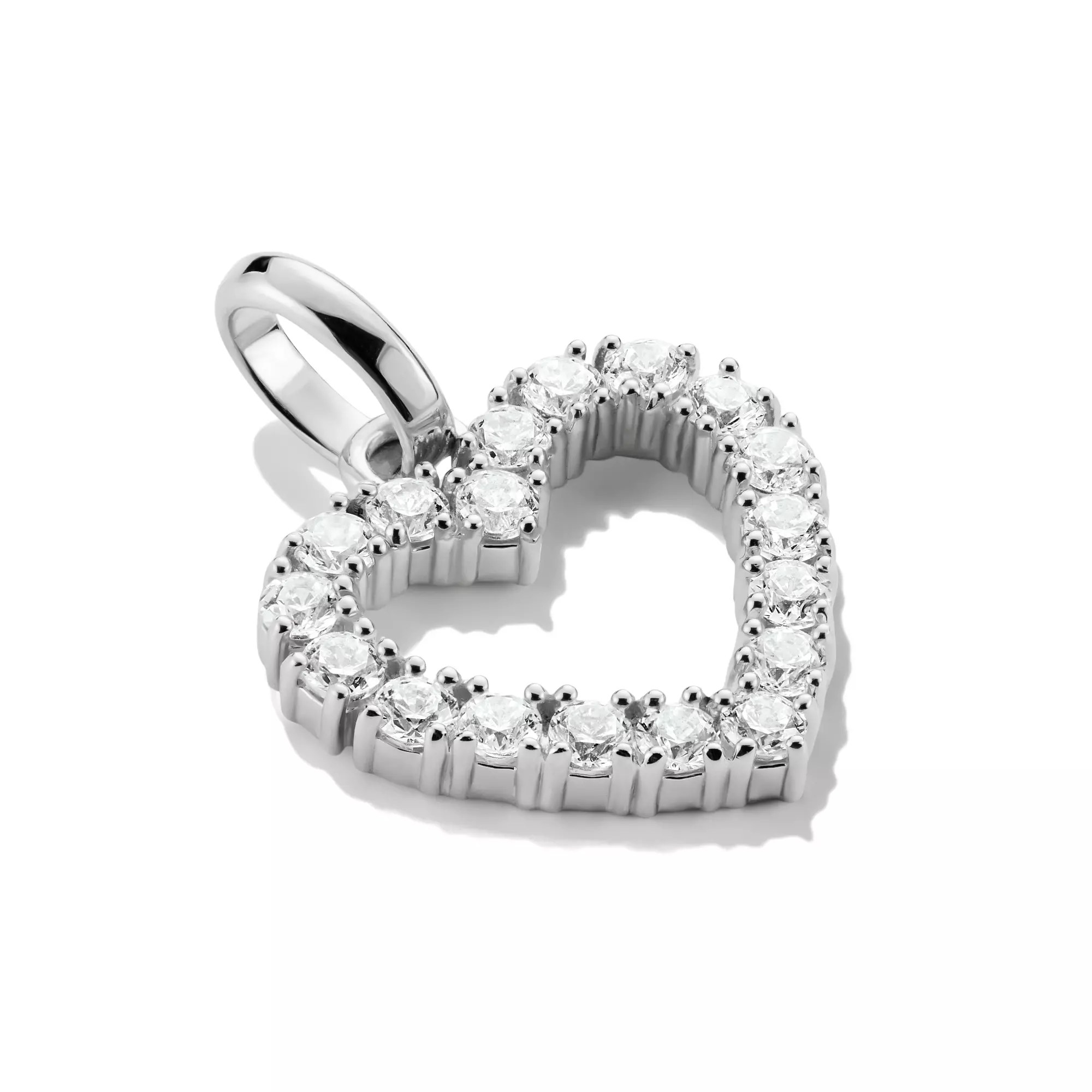 Thomas Sabo Connect - Herz Zirkonia - Charm mit Öse - Silber + Zirkonia – Ansicht 2