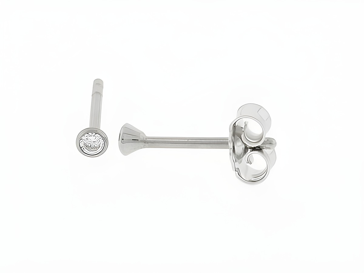 Weißgold Ohrringe Kelch 2,2 mm Zirkonia Stecker von Juwelier Harnisch, elegante und funkelnde Schmuckstücke für jeden Anlass, hochwertig verarbeitet und zeitlos im Design.