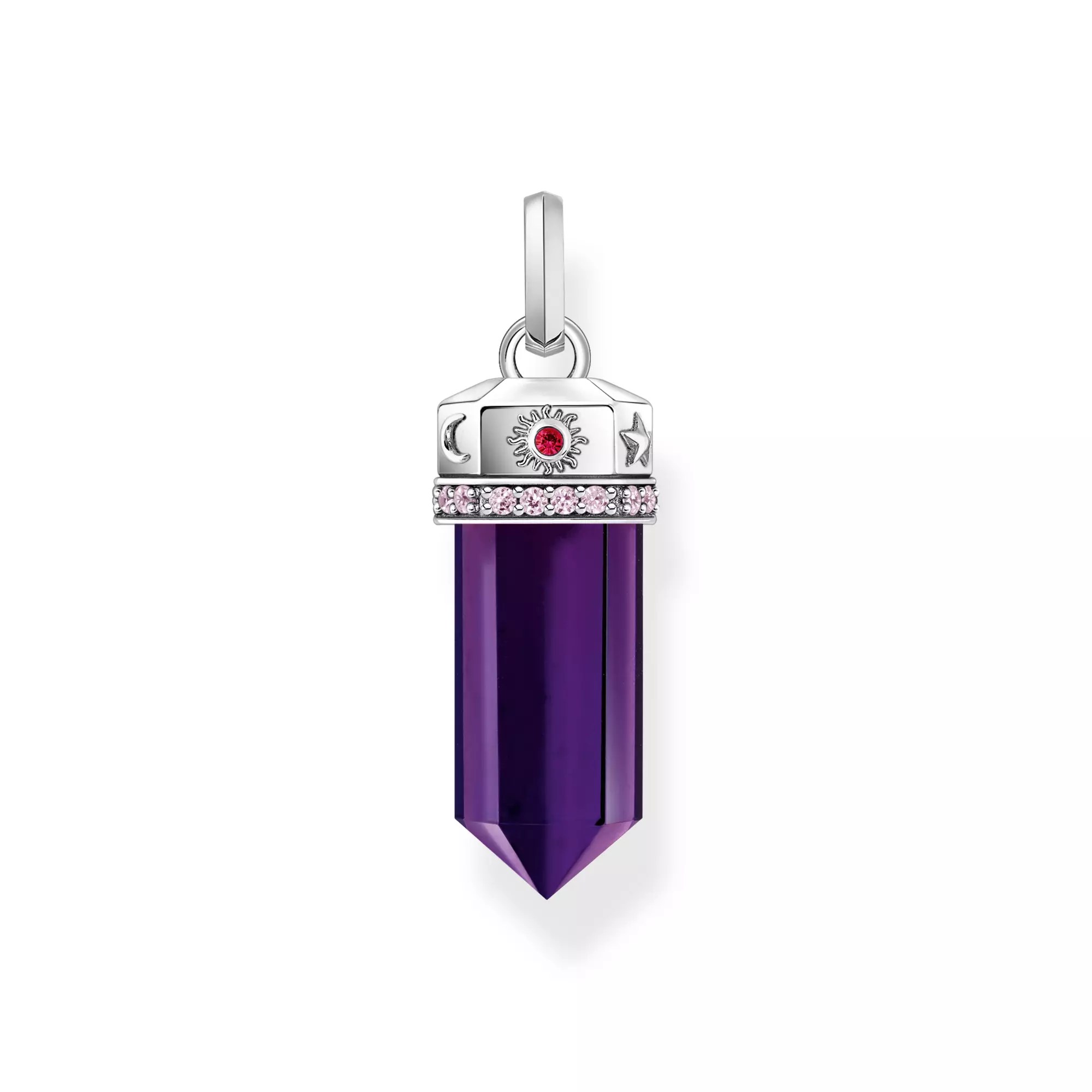 Thomas Sabo Anhänger - Silber geschw. & synth. Korund & Zirkonia - Violett - Pendel