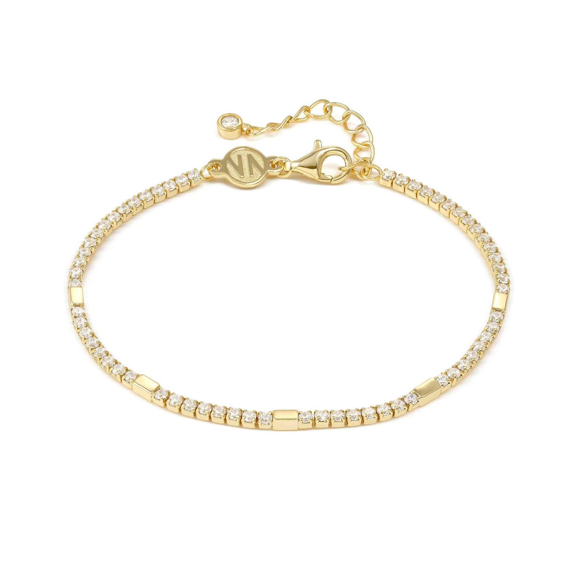 Nomination Petit Sparkle - Sterling Silber Armband - vergoldet - Zirkonia - 16,5-19,5 cm – Ansicht 2