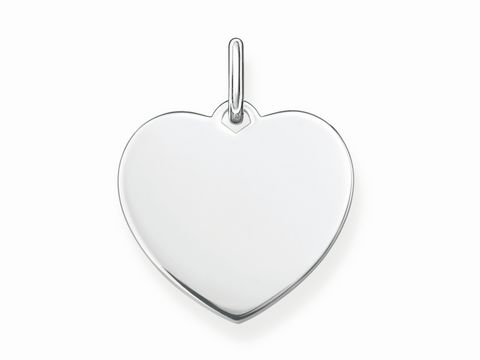 Silberner Herzanhänger von Thomas Sabo LBPE0017-001-12, ideal für personalisierte Gravuren, elegantes Design für individuellen Schmuck.
