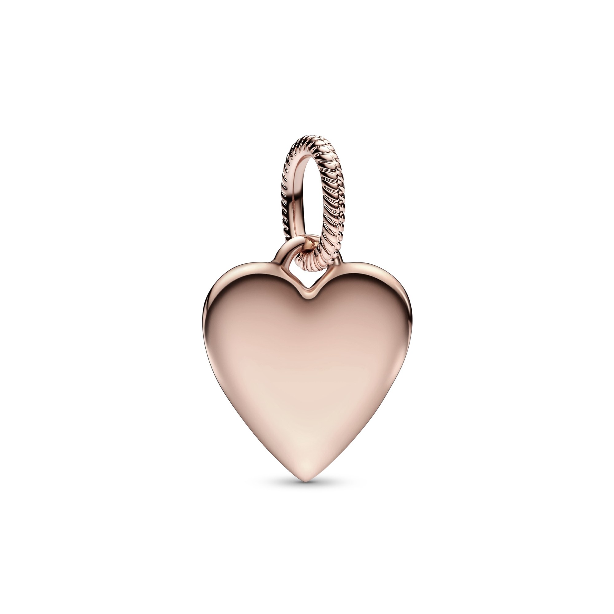 Pandora Pendant only - Gravurplatte Herz-Anhänger - Roségold Vergoldung