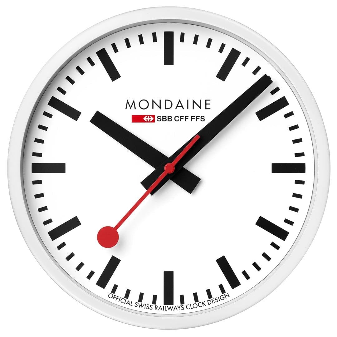 Mondaine Wanduhr 25 cm - Weiß – Ansicht 3