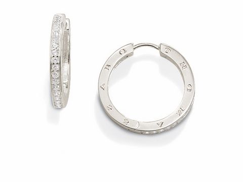 40000584-0 Zwei hochwertige Thomas Sabo Creolen aus Silber mit Zirkonia, elegant und zeitlos im Design, ideal für stilvolle Anlässe oder den täglichen Gebrauch.