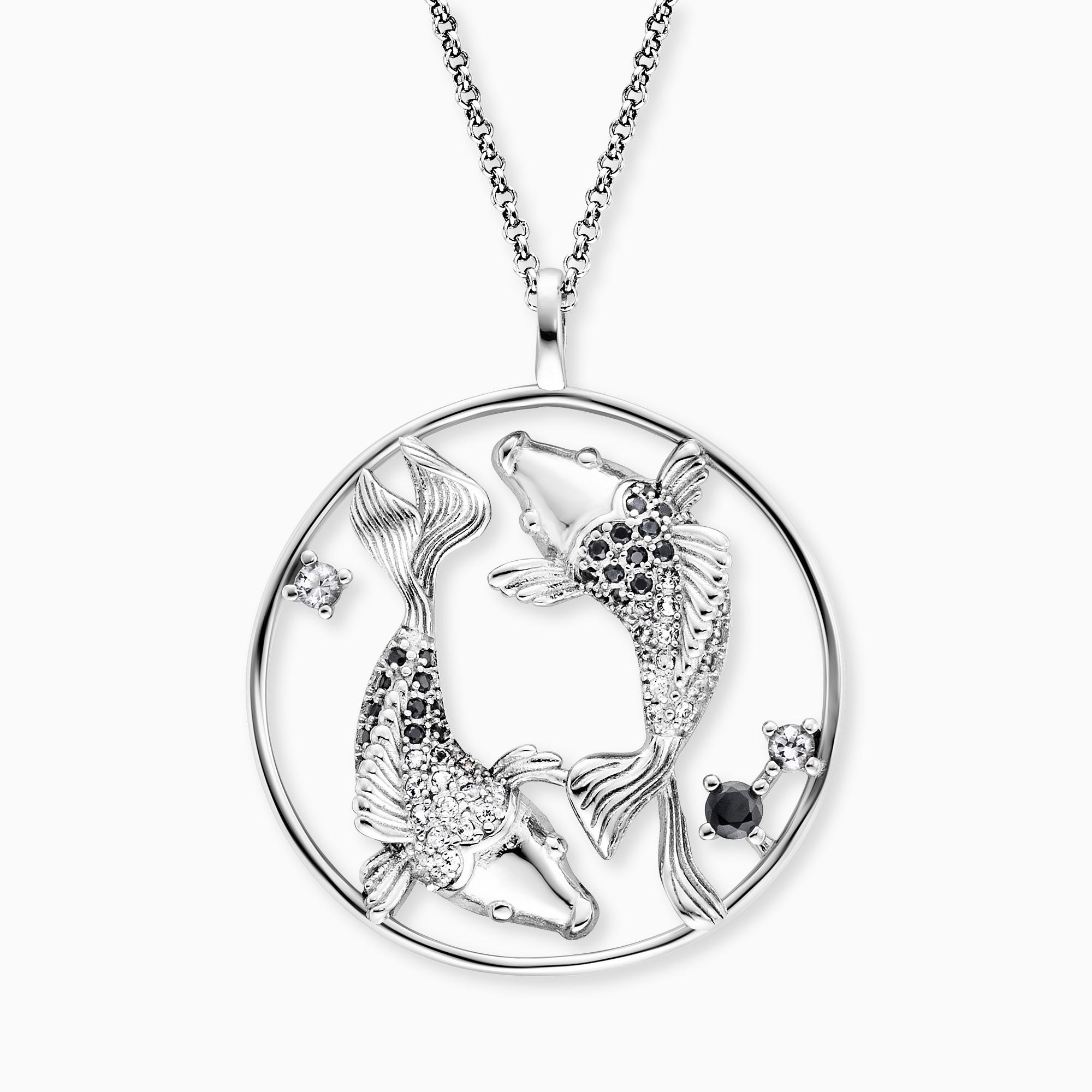 Engelsrufer ERN-FISHSHADE-65-ZI Kette Yin Yang Fische Silber mit Zirkonia Yin Yang Symbol - 42 + 4 + 4 cm – Ansicht 3