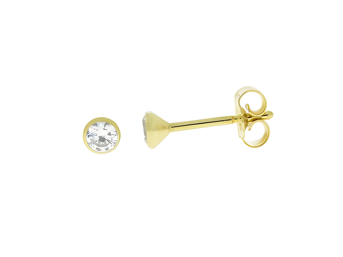 Ohrringe ELEGANT aus Gold 585 mit romantischem Zirkonia, Hersteller Juwelier Harnisch, zeitloses Design für besondere Anlässe, perfekt als Geschenk oder für den eigenen Stil.