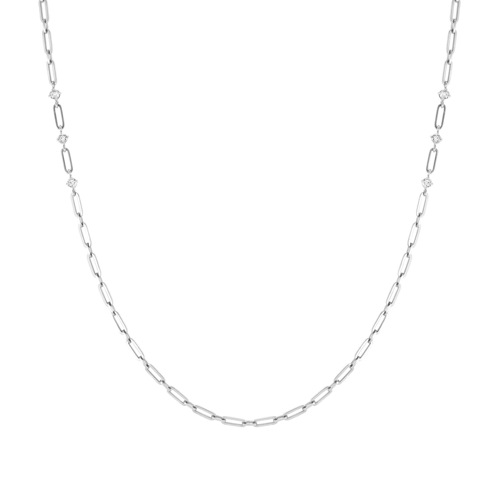 Nomination ChainsOfStyle - Kette - weiße Zirkonia - Edelstahl - 95 cm
