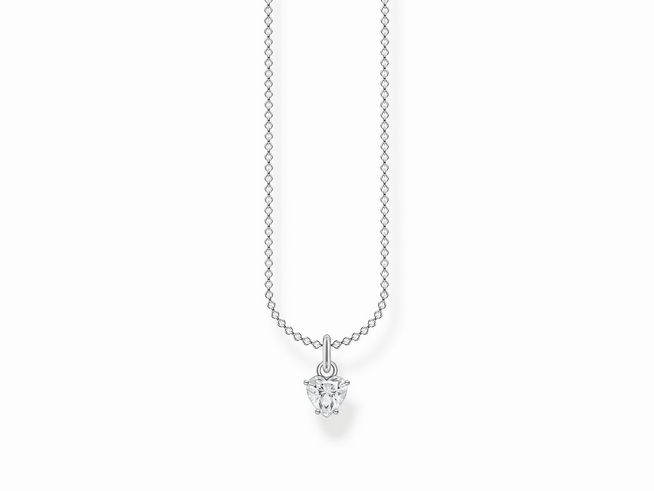 Thomas Sabo Kette aus Silber mit Zirkonia Anhänger, elegant und zeitlos, perfekt für besondere Anlässe oder den täglichen Gebrauch, funkelndes Design verleiht jedem Outfit das gewisse Etwas.