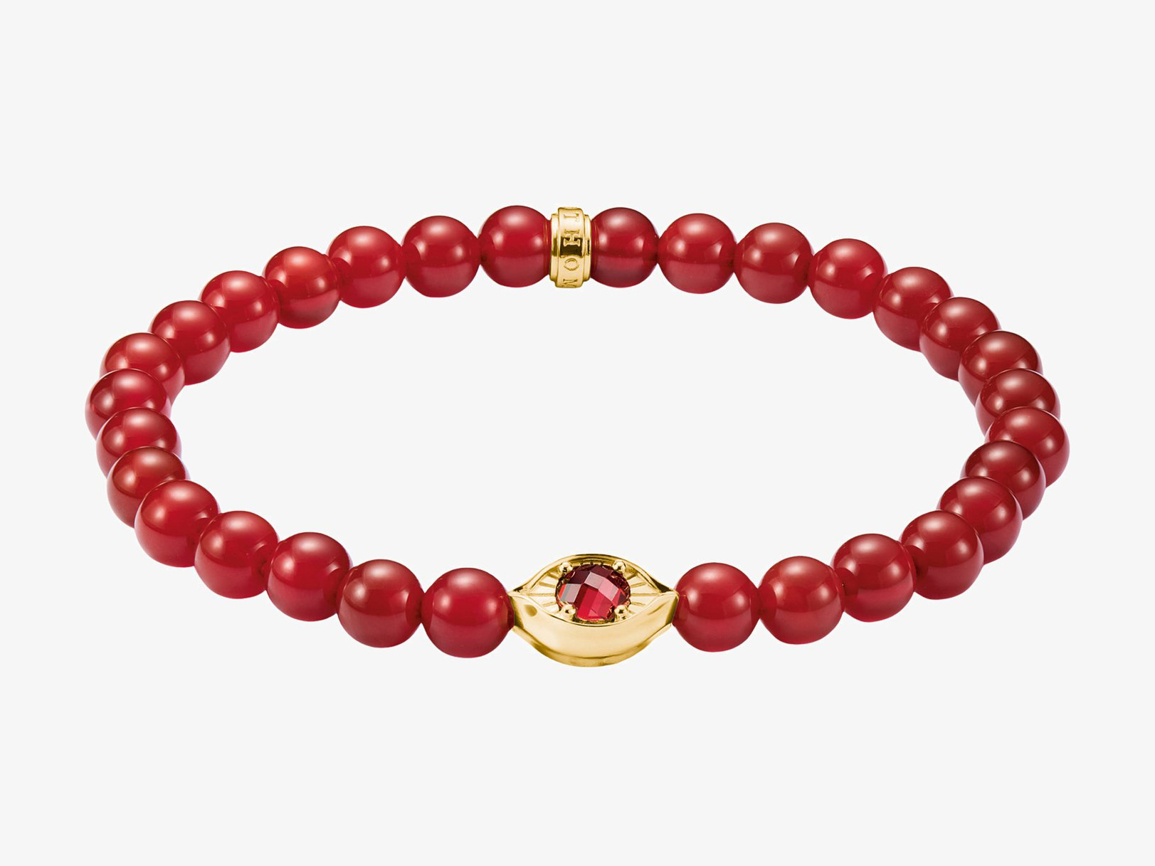 Thomas Sabo ELYNDRA A2210-414-10-L19 Armband - 19 cm - Sterling Silber recy. mit 18K Vergoldung & Zirkonia - rot