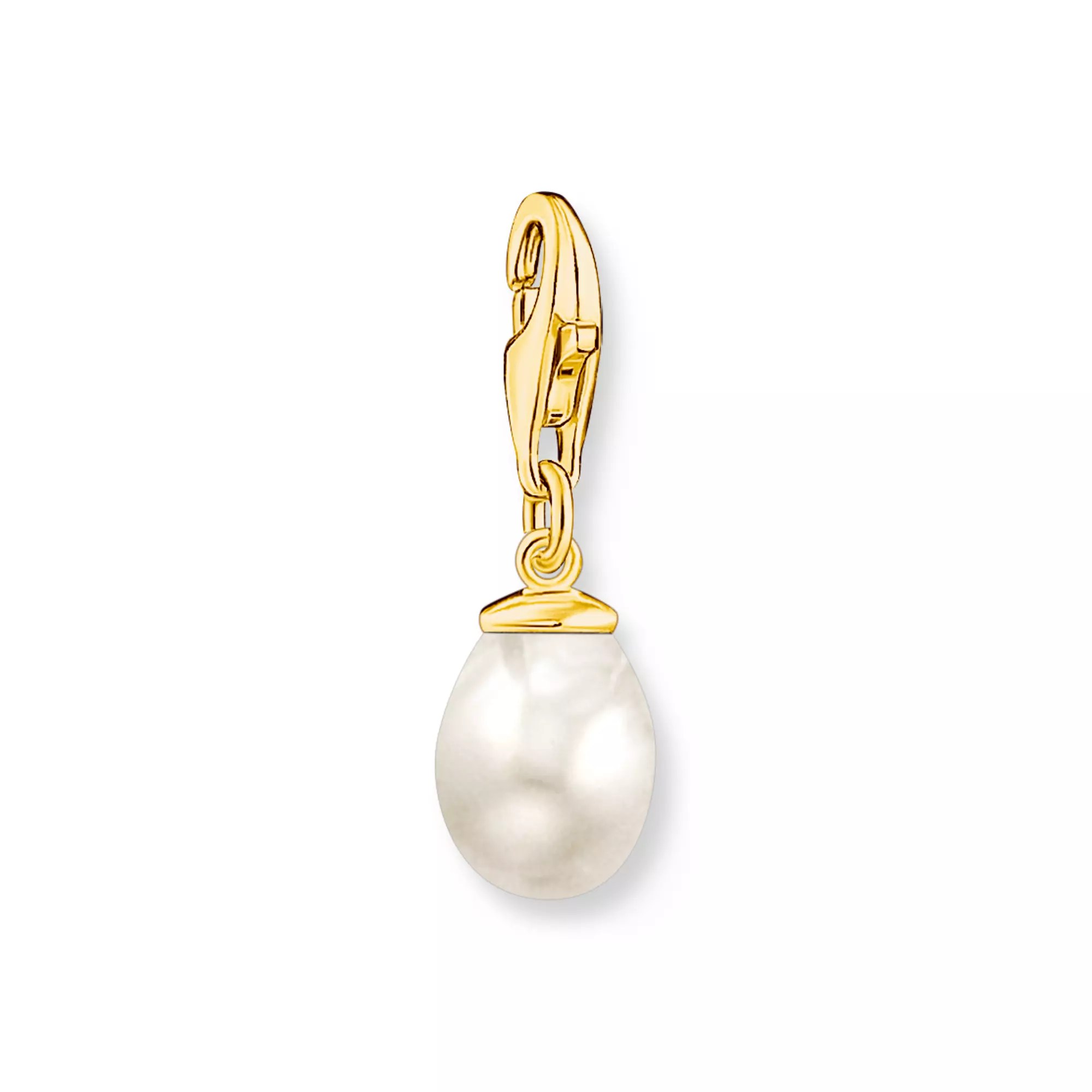 Thomas Sabo Charm-Anhänger - Perlen - Silber Gelbgold verg. & Zuchtperle - Weiß