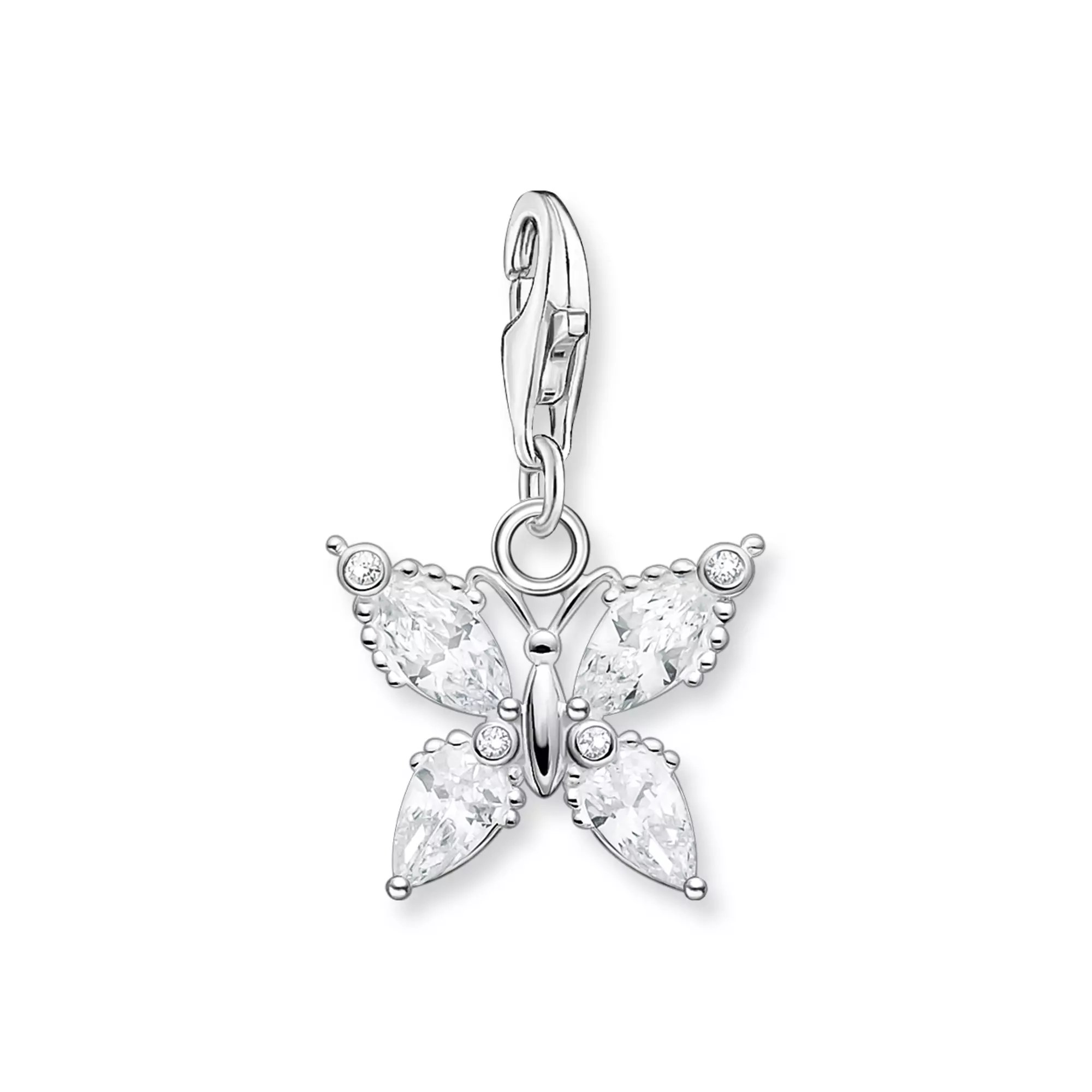 Thomas Sabo Charms-Anhänger - Schmetterling - Sterling Silber + Zirkonia weiß