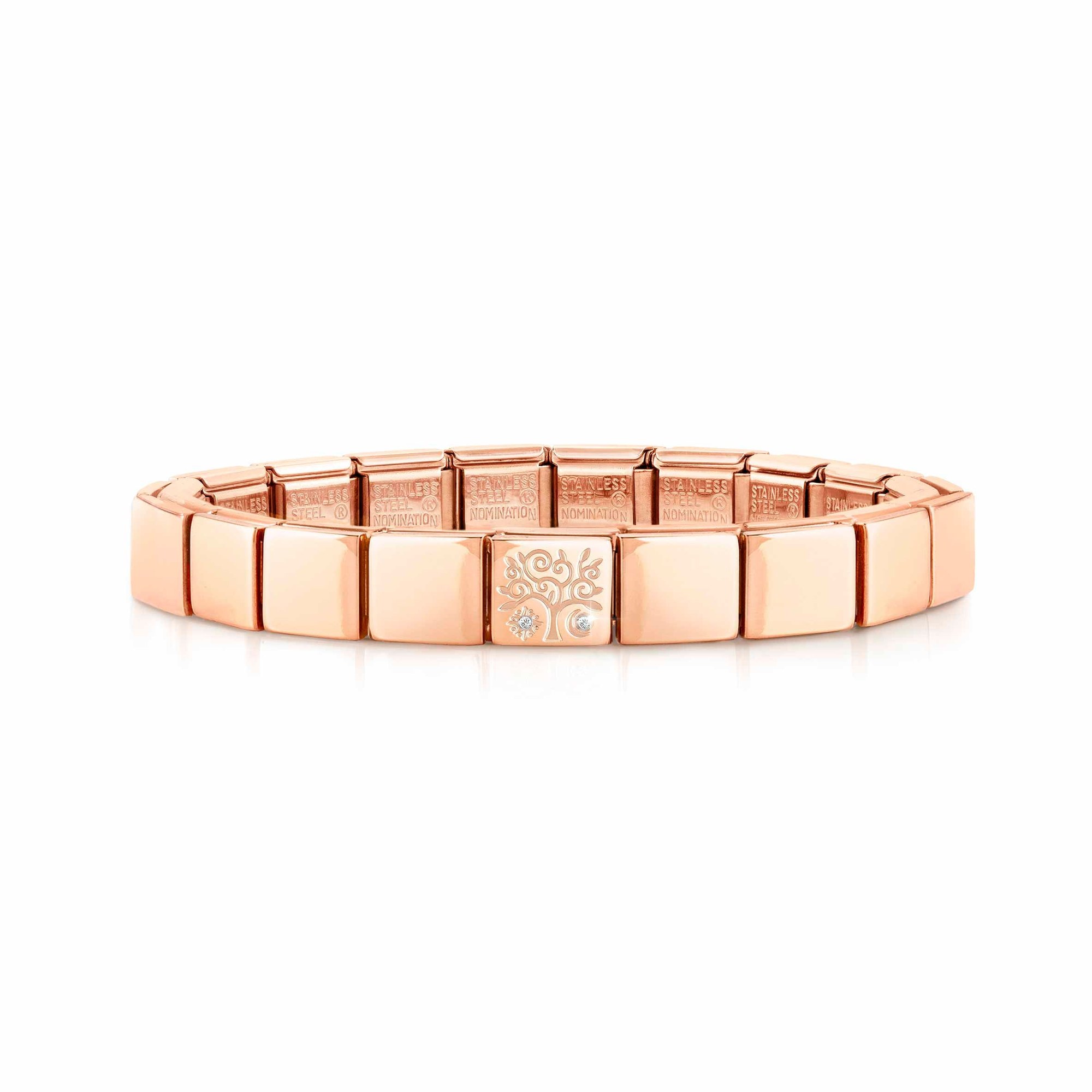 Nomination Classic GLAM Armband Edelstahl Roségold - Baum