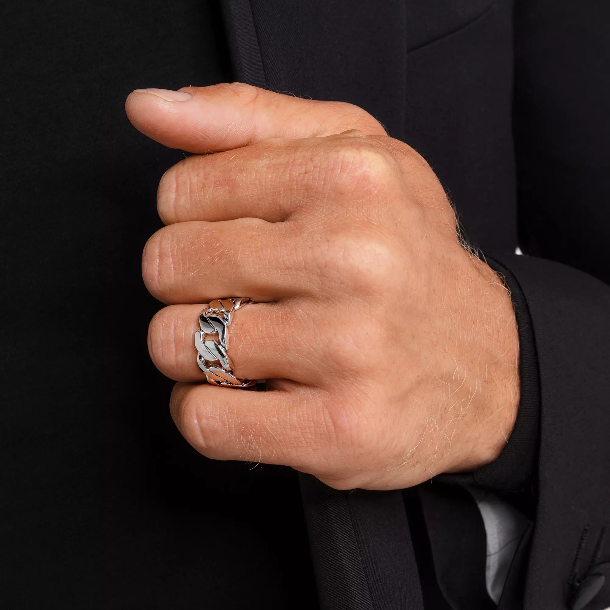 Thomas Sabo Ring - Ring mit Panzerketten - Design - Silber gesch. – Ansicht 3