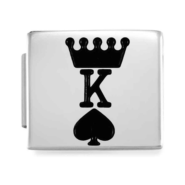 Nomination Classic GLAM Link Edelstahl mit Emaille - K of Spades