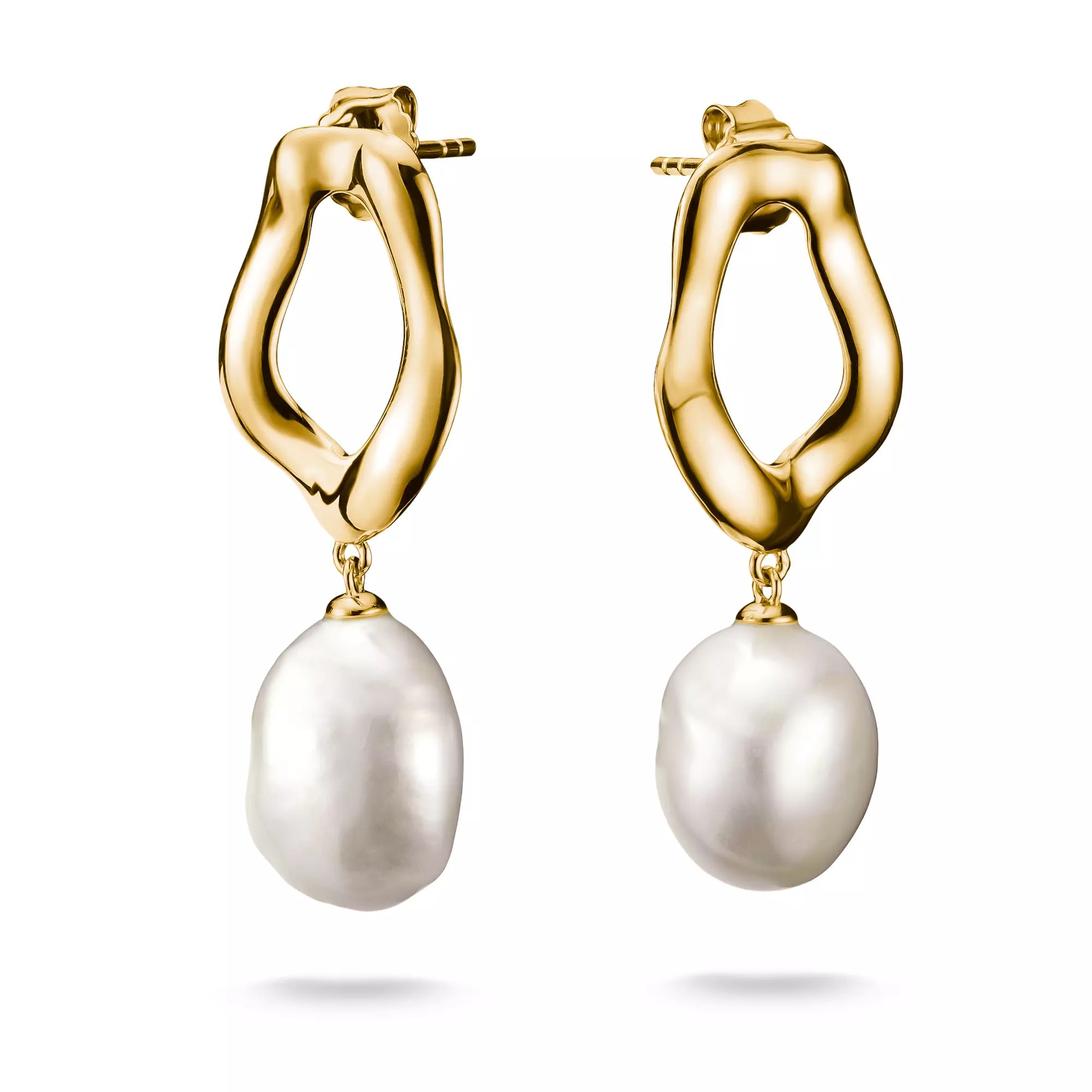 Thomas Sabo Ohrringe mit Perle Natural Beauty vergoldet – Silber – Ansicht 2