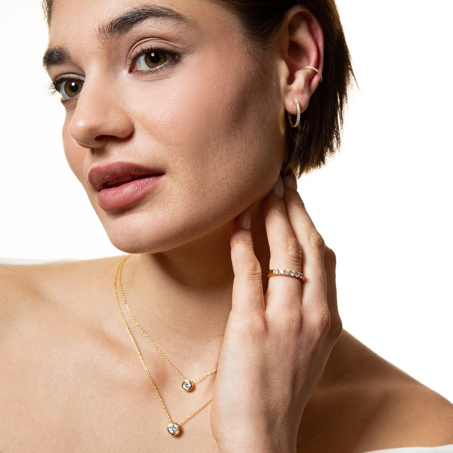 XENOX Sterling Silber Kette XS7282G - 40-45 cm - ZARGE GOLD - Gelbgold vergoldet Ankerkette - Zarge – Ansicht 3
