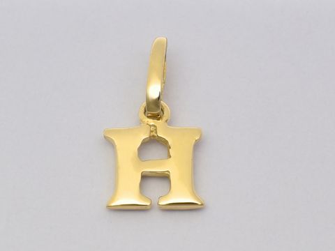 Gold Buchstaben Anhänger Buchstabe H mit feiner Verarbeitung, Hersteller Juwelier Harnisch, elegantes Design, perfekt für individuelle Schmuckstücke oder als Geschenk.