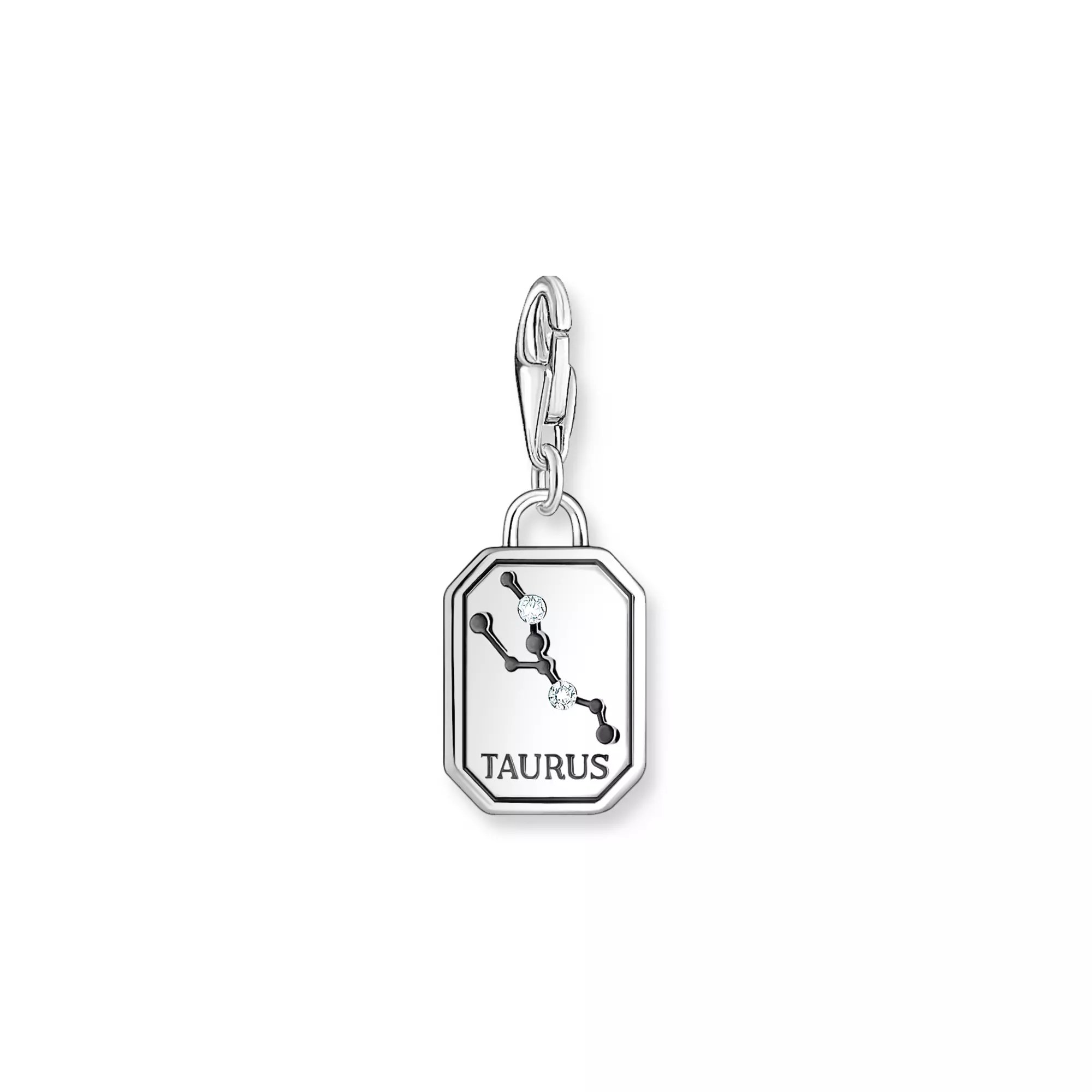 Thomas Sabo Charm-Anhänger - Sternzeichen Stier - Silber gesch. & Zirkonia – Ansicht 2