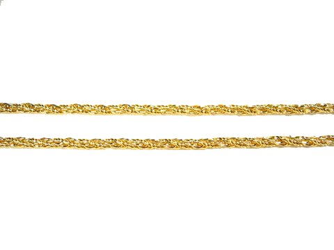 Doublé Kette - Kordel - hochwertig vergoldet - 80 cm, Hersteller: Juwelier Harnisch, exklusive und elegante Goldkette, perfekt für stilvolle Auftritte und jedes Outfit.