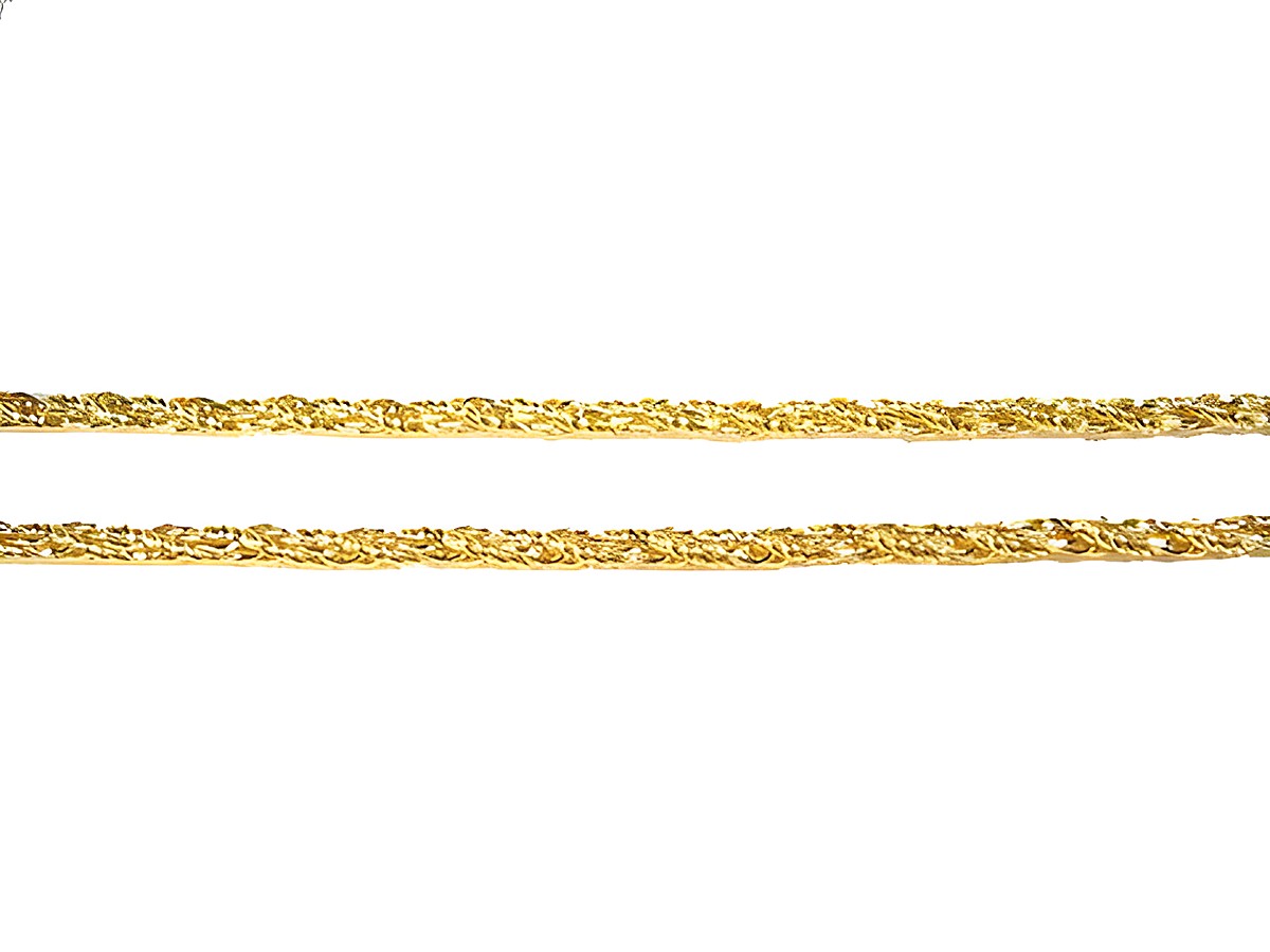 Doublé Kette - Kordel - hochwertig vergoldet - 80 cm, Hersteller: Juwelier Harnisch, exklusive und elegante Goldkette, perfekt für stilvolle Auftritte und jedes Outfit.