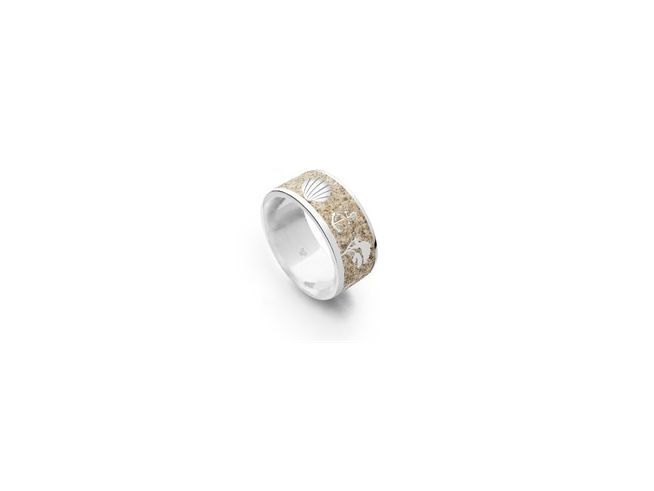 DUR Strandring Ostsee R5229.52 aus Sterling Silber in Größe 52, mit maritimen Motiven und dekorativem Design, ideal für maritime Liebhaber und als stilvolles Accessoire.