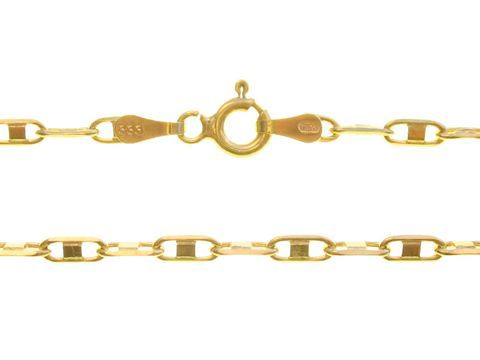 Kästchenpanzerkette aus Gold 333, 41 cm lang und 2,3 mm breit, Hersteller Juwelier Harnisch, mit Karabinerverschluss. Elegantes Schmuckstück, perfekt für jeden Anlass.