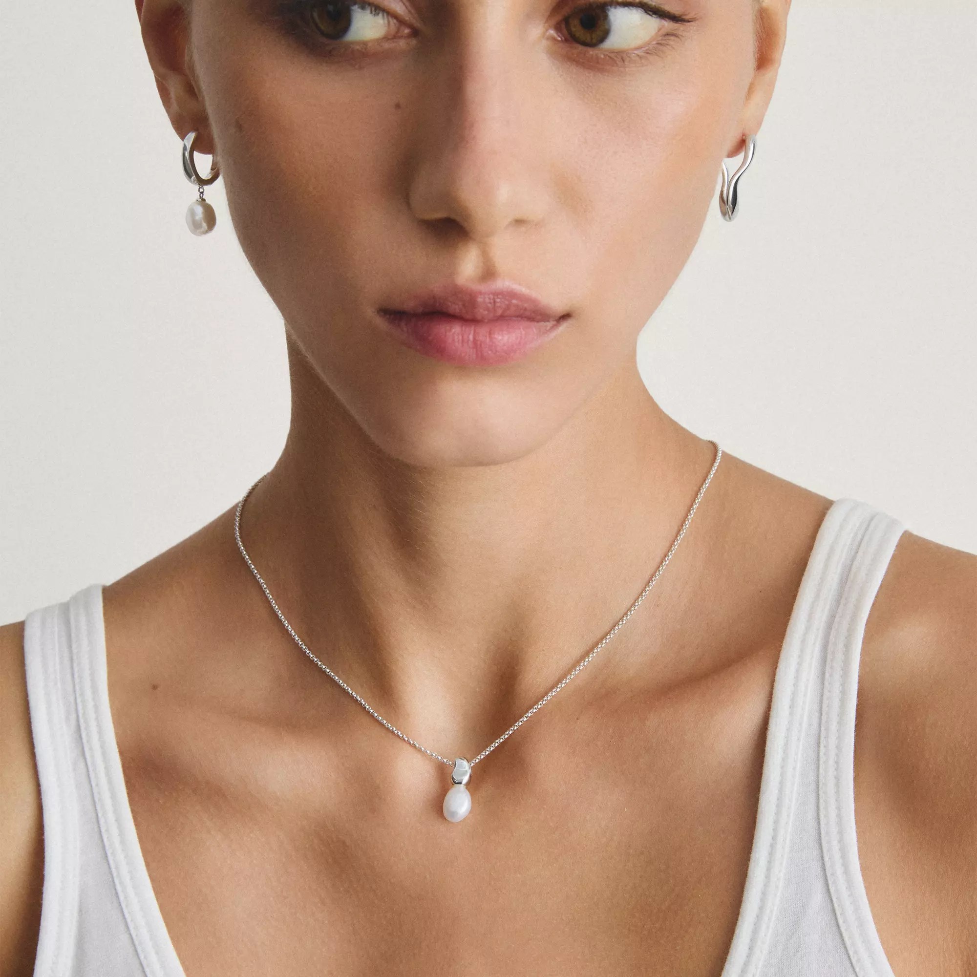 Thomas Sabo Kette Perle – Silber – 45 cm – Ansicht 3