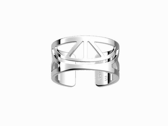 Silberner Ring von Les Georgettes mit einem offenen Design und einem Talisman-Muster, 12 mm breit, in Größe 52-54, ideal für modische Akzente.
