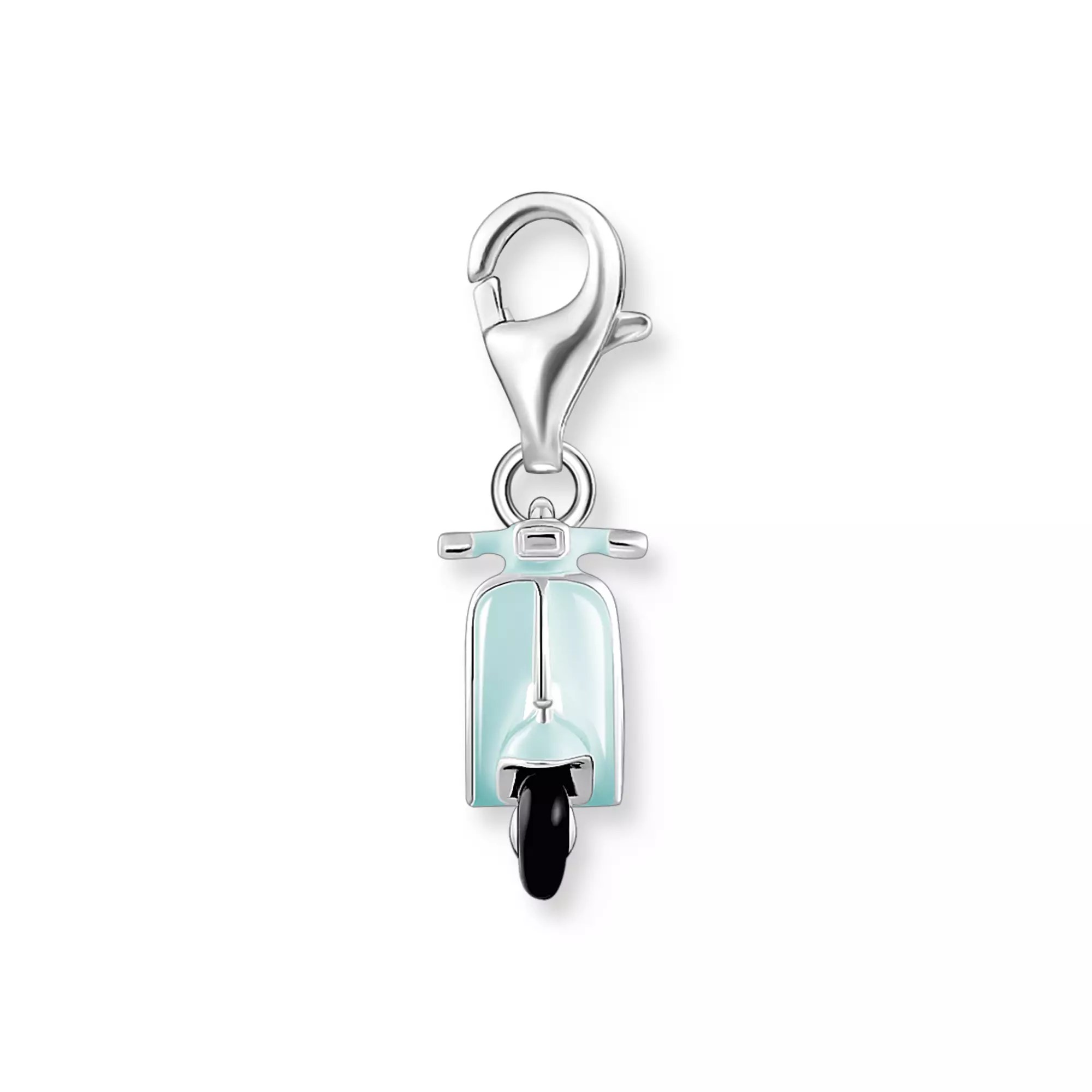 Thomas Sabo Charm-Anhänger - Silber + Emaille + Zirkonia - Motorroller im Vintage-Stil – Ansicht 2