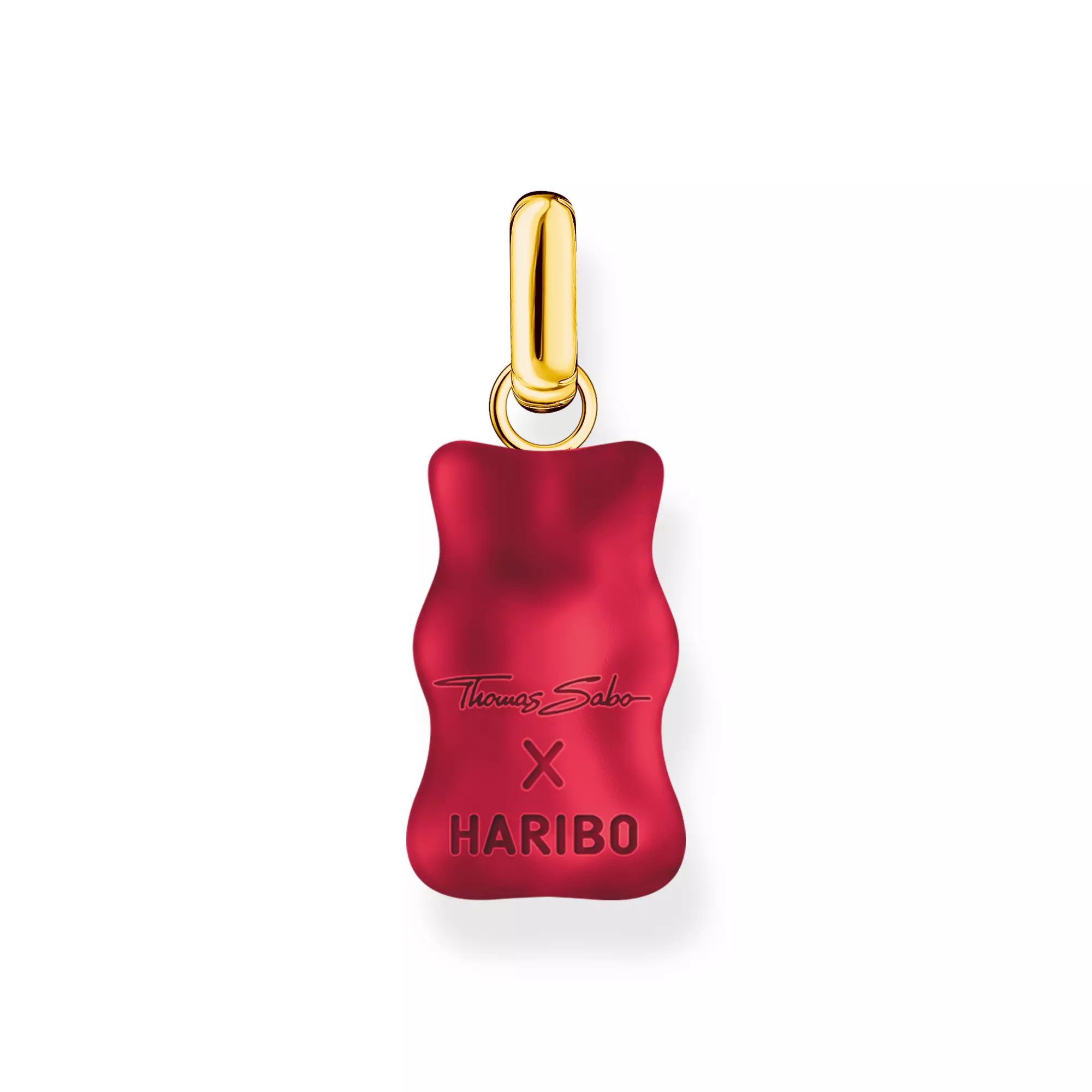 Thomas Sabo Anhänger - HARIBO - Großer Goldbär - Gummibärchen - Rot - Silber Gelbgold verg. & Zirkonia - Rot – Ansicht 2