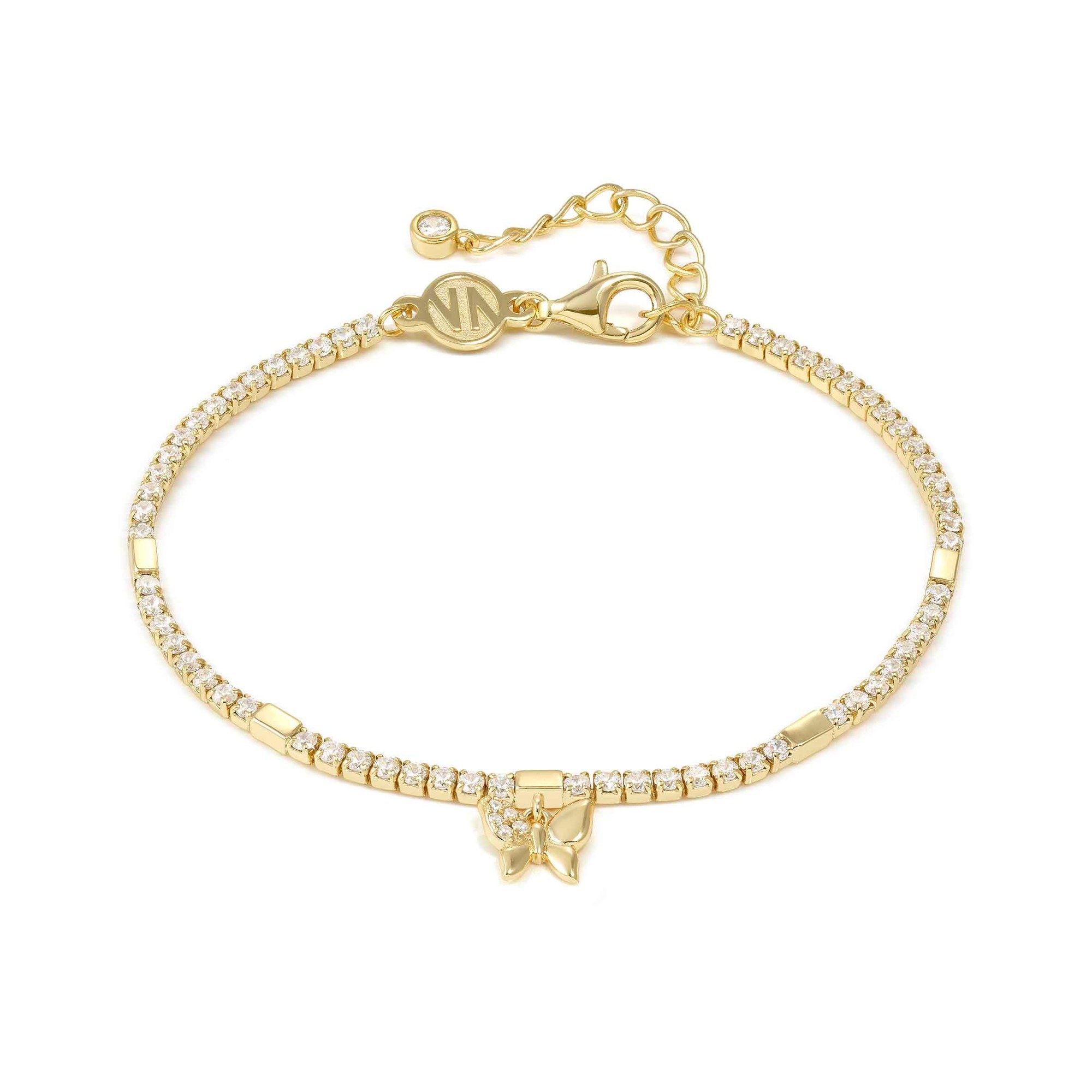 Nomination Petit Sparkle - Sterling Silber Armband - Schmetterling - vergoldet - Zirkonia - 16,5-19,5 cm – Ansicht 2