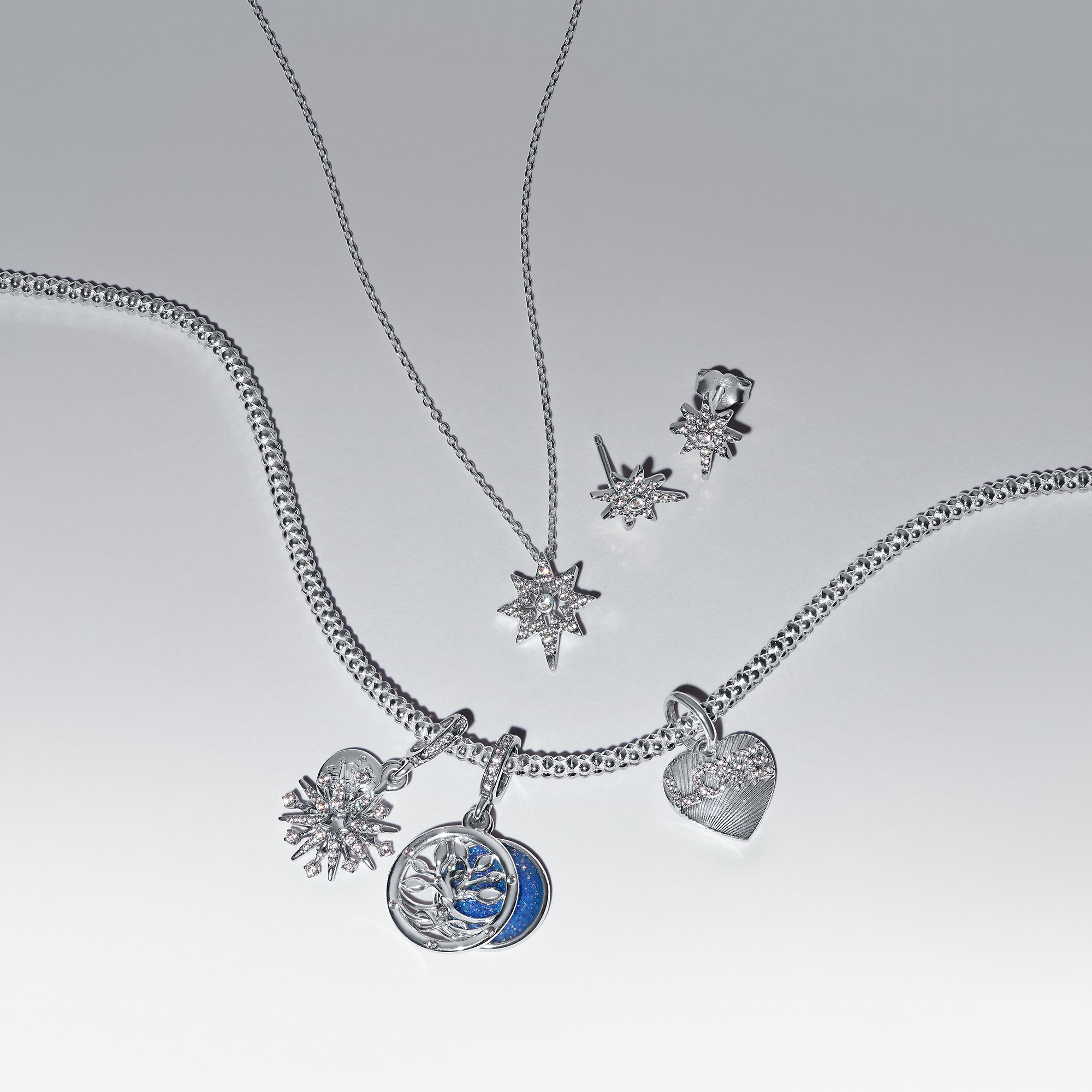 Pandora charm Unendlichkeitsbaum aus Silber - Zirkonia und glitzernder - leuchtet in der Dunkelheit – Ansicht 5