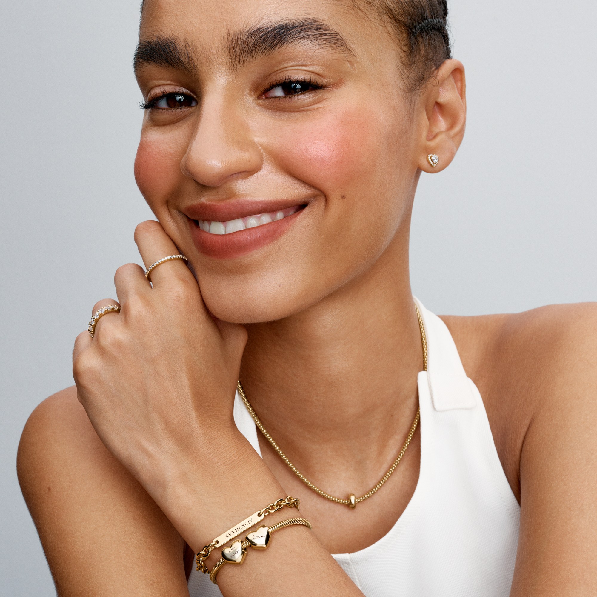Pandora Gravurarmband - Gelbgold verg. Gliederarmband – Ansicht 3