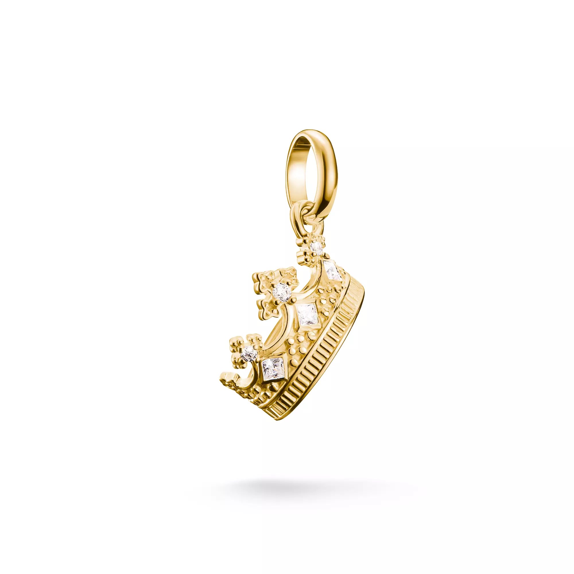 Thomas Sabo Connect - Krone mit Zirkonia - Charm mit Öse - Silber & Gelbgold Verg. + Zirkonia – Ansicht 2