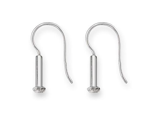 Thomas Sabo Karma Beads KH0001-001-12 Ohrringe aus Sterling Silber mit einem schlichten Design und einem klaren Stein, ideal für eleganten Schmuck.