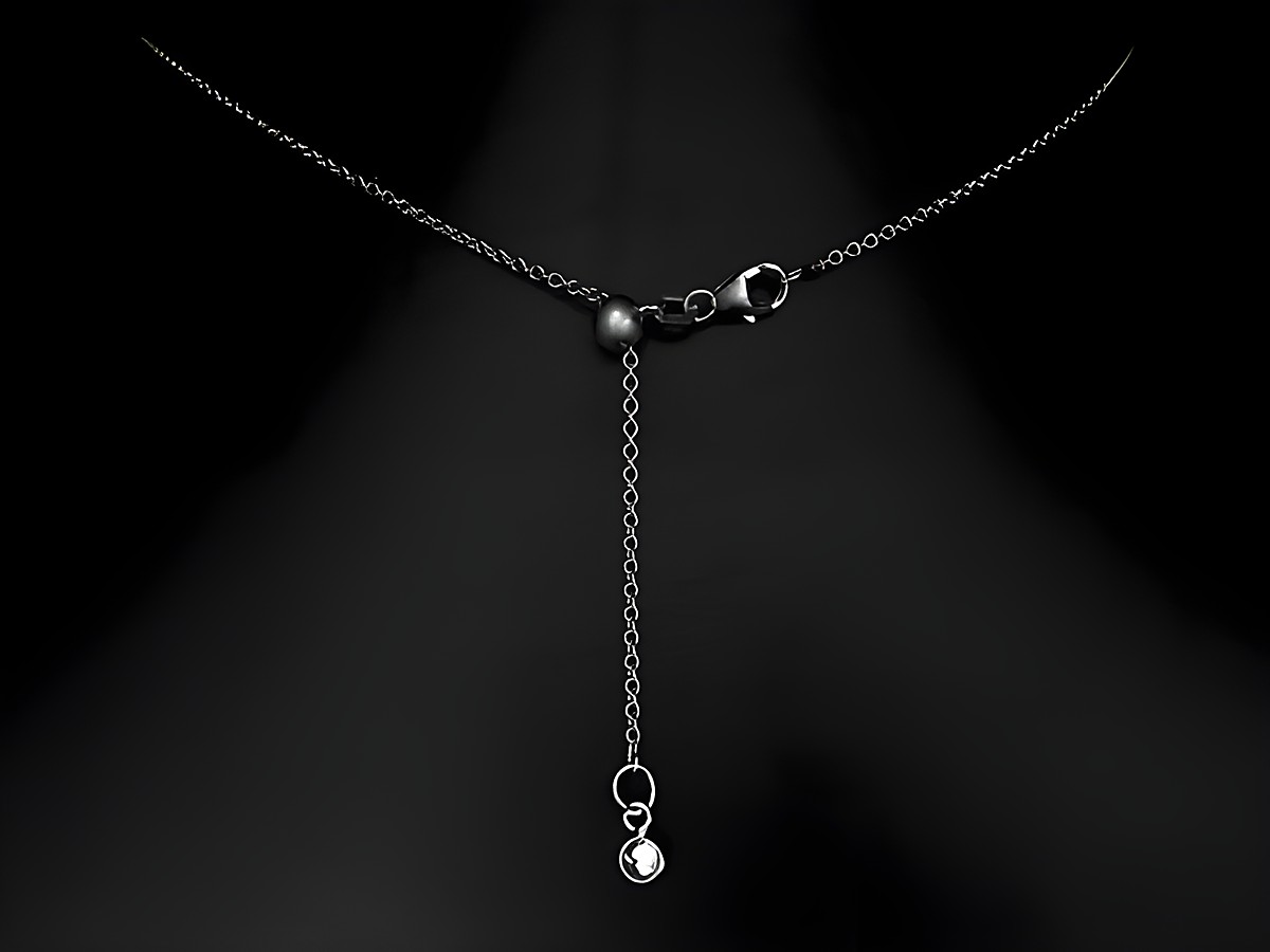 Silber Kette - Rundanker - 925 Sterling Silber rhodiniert - Länge verstellbar bis 45 cm, Hersteller: Juwelier Harnisch, Rhodinierte Kette mit eleganter Optik, ideal für jeden Anlass. – Ansicht 2
