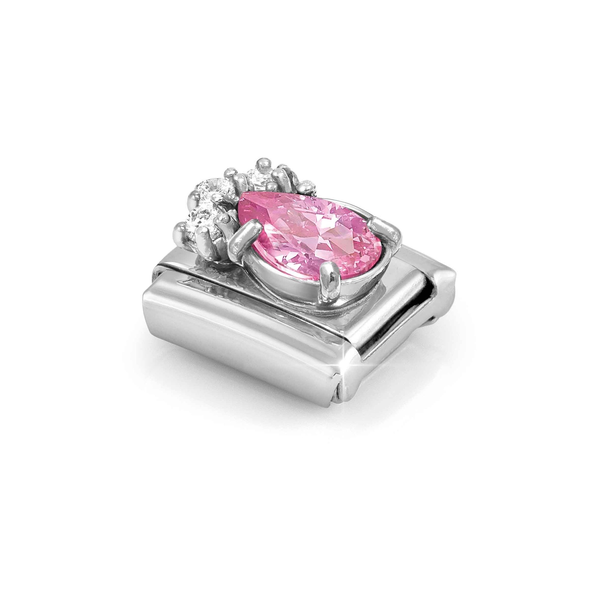 Nomination Classic Sterling Silber charm - Tropfen - Zirkonia Rosa & Weiß – Ansicht 5
