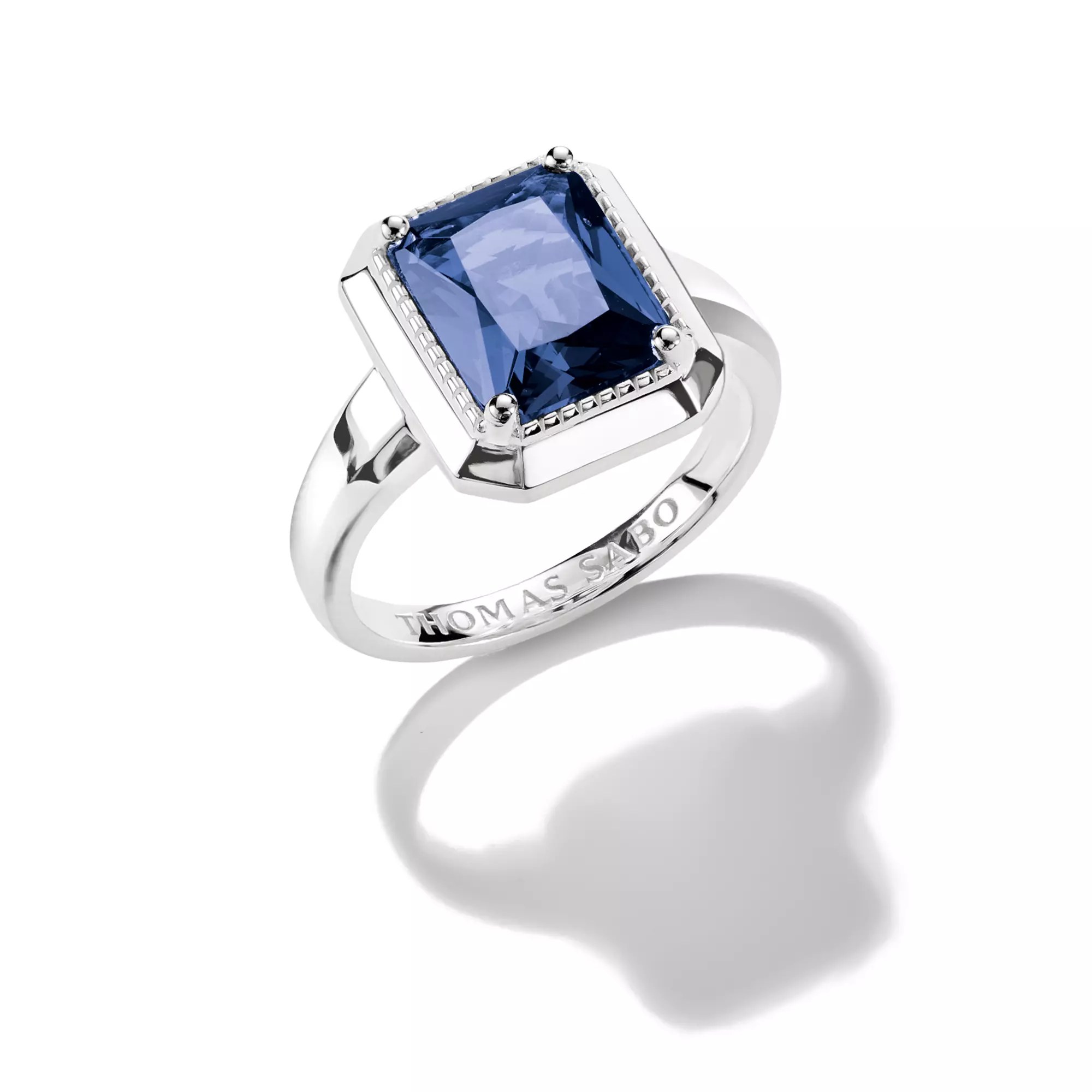 Thomas Sabo ELYNDRA - Ring - Sterling Silber recy. & Nano-Kristall - blau