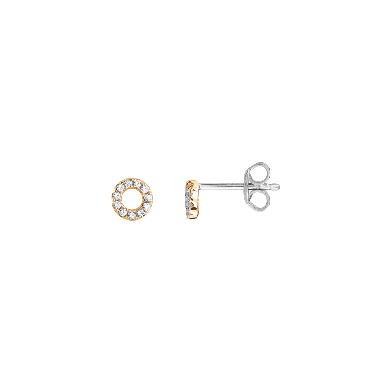 XENOX Sterling Silber Ohrringe XS3431GN - EAR CANDIES - Gelbgold vergoldet – Ansicht 2