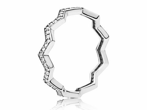 PANDORA - Zick-Zack-Silberring mit Zirkonia - 197751CZ-56 - Gr. 56