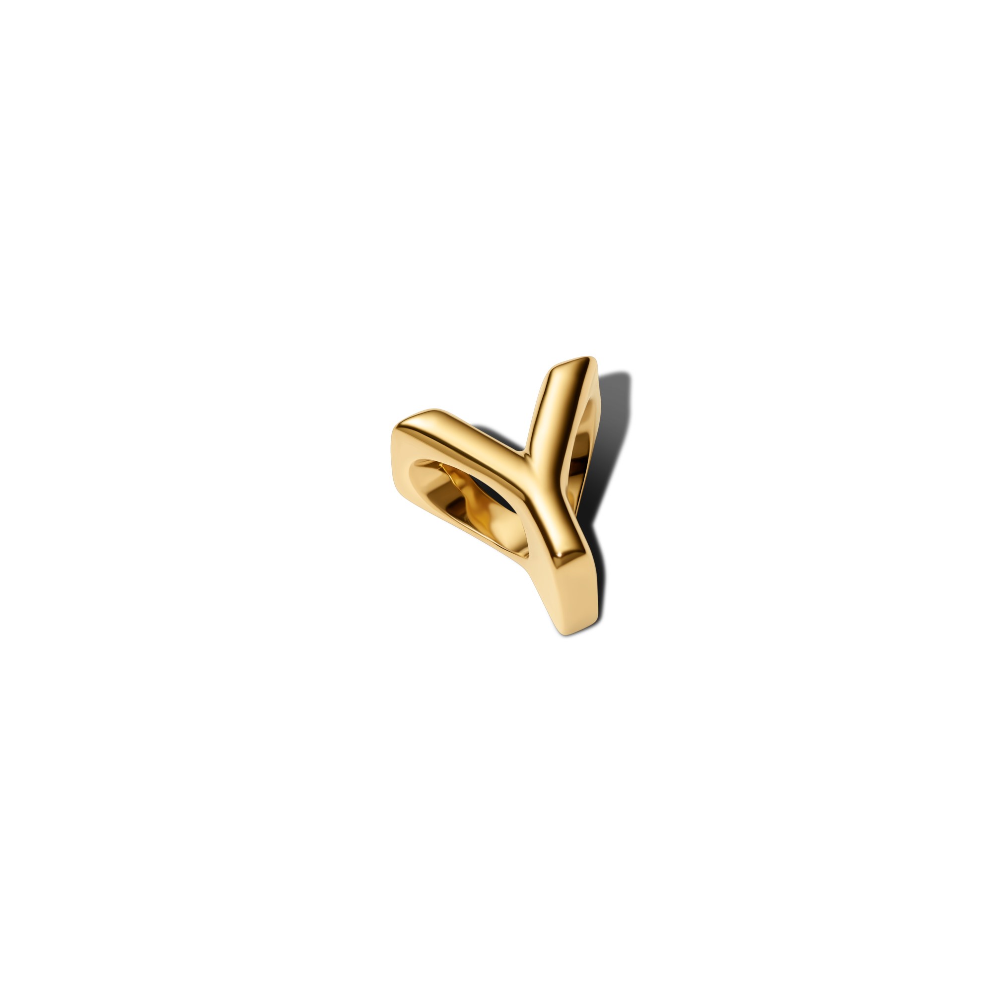 Pandora Buchstabe Y - Alphabet - Mini Charm Gelbgold Vergoldung – Ansicht 3