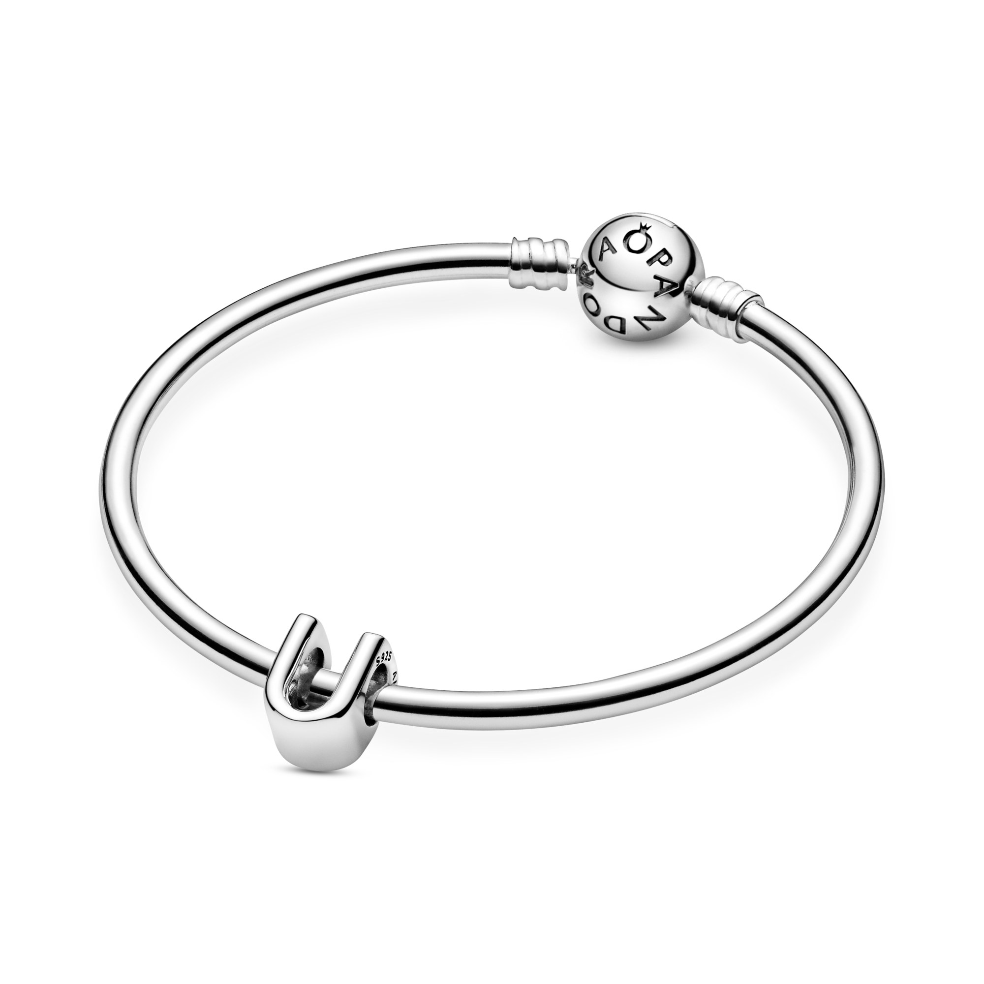 PANDORA Charm - Buchstabe U - Letter U - 925 Sterling Silber – Ansicht 5